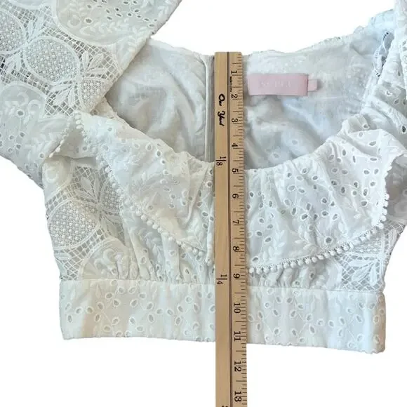 Sofia The Label Amore Lace Crop Top Size 6 - Picture 6 of 10